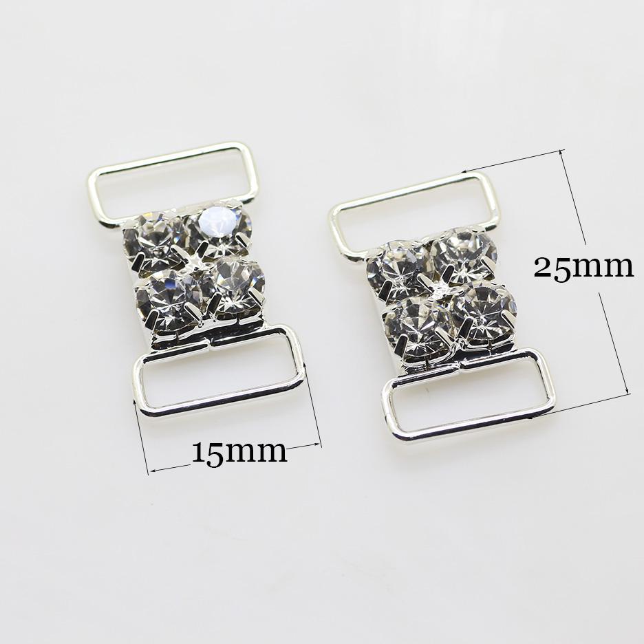 10pcs multiple styles bikini connectors Rhinestone buckle for Silver/Golden crystal Bikinis buckle Bag shoes clothing decoration