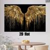2D Golden Dripping Angel Wings Backdrop Studio Decor Banner