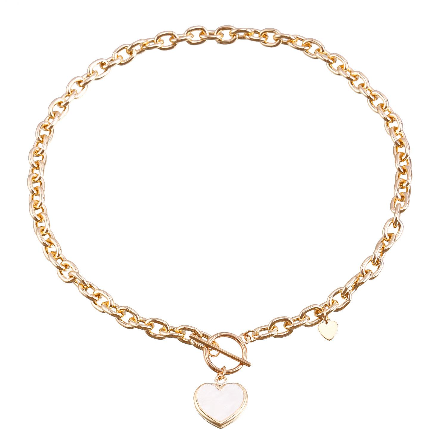 

Fashion Necklace, Heart-shaped Necklace, Women s Necklace Gift One Size золотой
