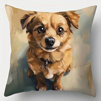 Home Decor Cute Dog Portraits Pillow Covers for Home Pattern Cushion Cover Suitable for Sofa Bedroom Car Pillow Cover