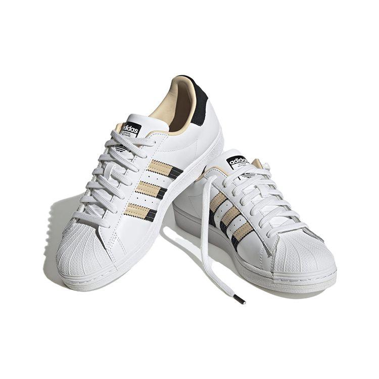 Adidas Superstar White Sand Black Men Sneakers Cloud-White Sand-Strata Core-Black HQ2166