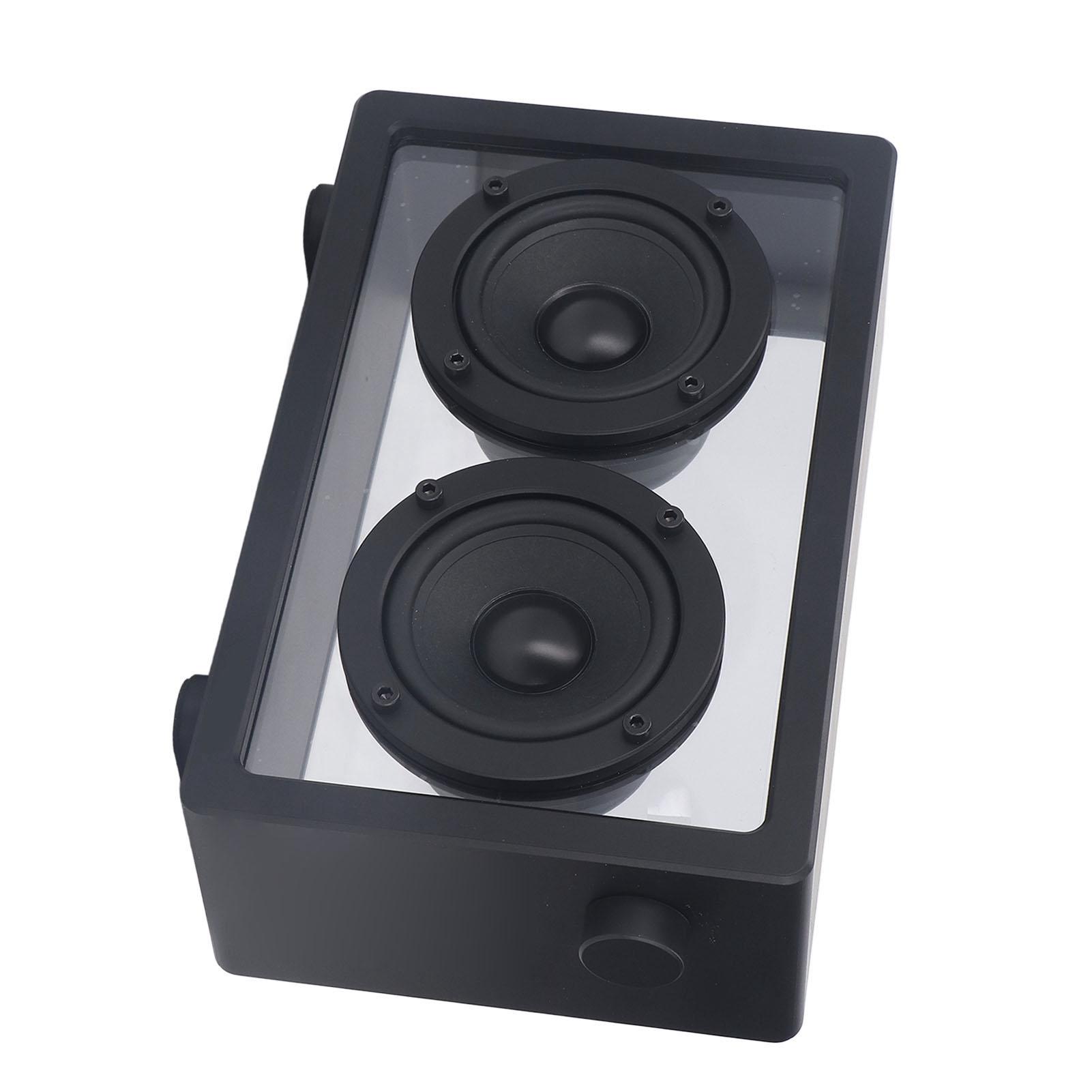 

Bluetooth5.3 беспроводной динамик прозрачный 16 Вт HiFi динамик портативный динамик для домашней вечеринки в автомобиле чёрный