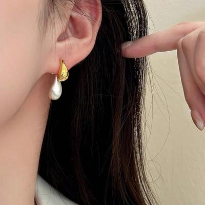 1 Pair Exquisite Teardrop Earrings with Fashionable Simple Design for Daily Wear Perfect Gift for Women's Personalized Earrings