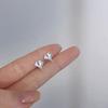 S925 Silver Stud Earrings Women's Ear Hole Earrings Niche Design Earbone Studs High-end Earrings