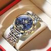 POEDAGAR Orologio da polso meccanico automatico di lusso Acciaio Inossidabile Tourbillon Orologio da uomo Impermeabile Luminoso Orologi da uomo da affari