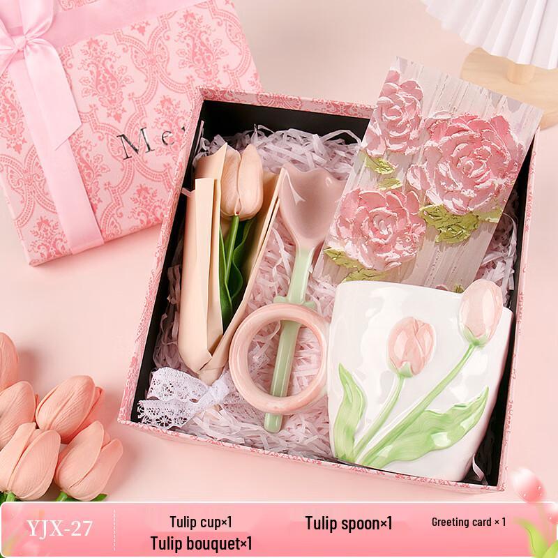 Tulip Ceramic Mug Gift Set YJX-27
