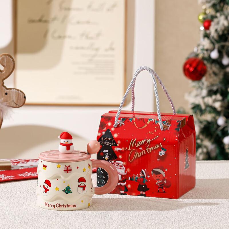 

Cartoon Christmas Ceramic Mug with Lid 301-400ml