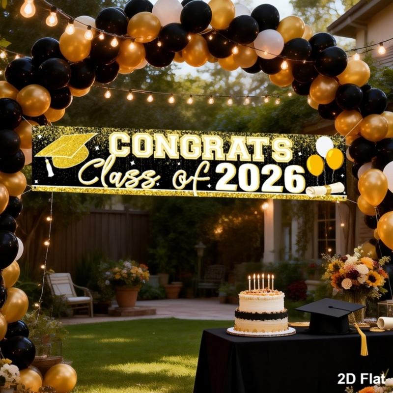 2026 Graduation Banners Large Size For 2026 Ceremonies School Event And Group Photos Graduation Backdrop Decorations