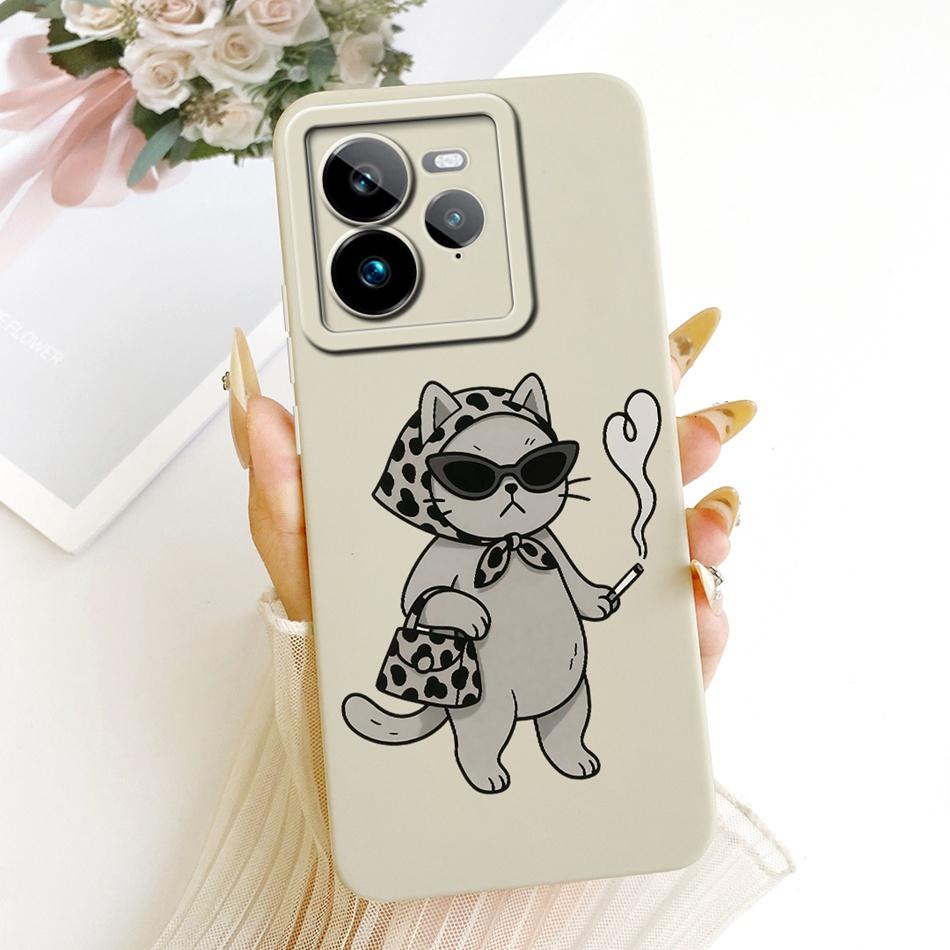 For Realme GT 7 Pro Cute Cat Flower Cartoon Phone Case For Realme GT7 Pro RMX5010 Shockproof Soft Silicone Covers Bumpers