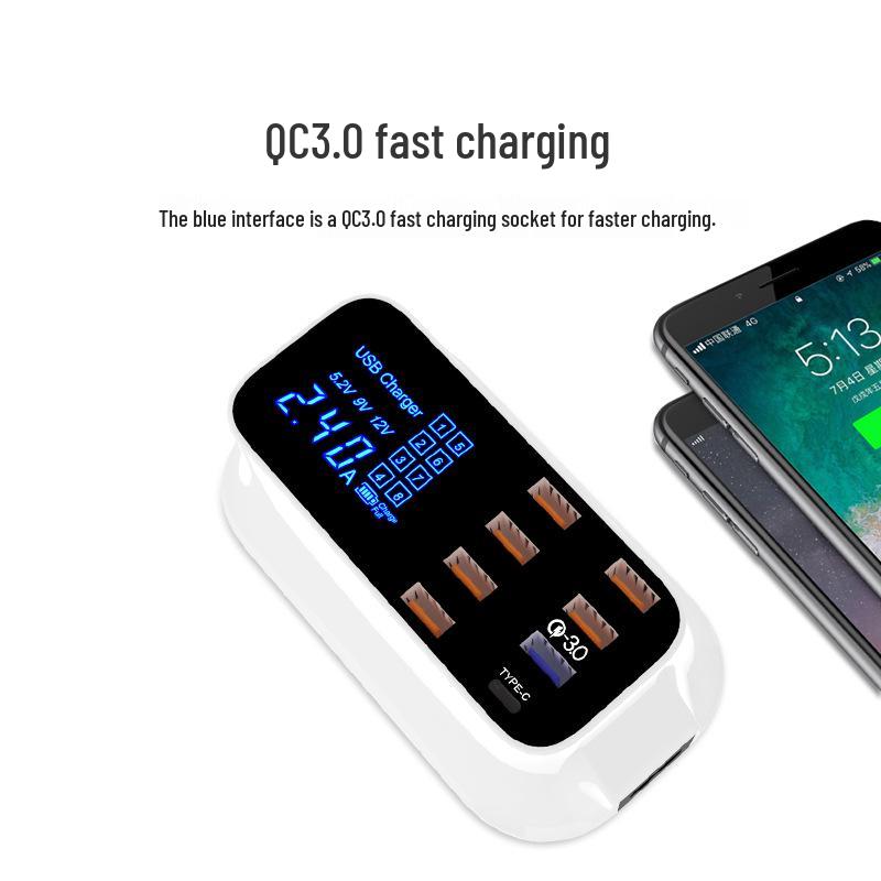 High-Speed Multi-Port USB Charger for Huawei, Vivo, and Apple