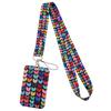 Marble Pattern Horizontal Creative Lanyard Card Holder Student Hanging Neck Phone Lanyard Badge Card Holder Accessories