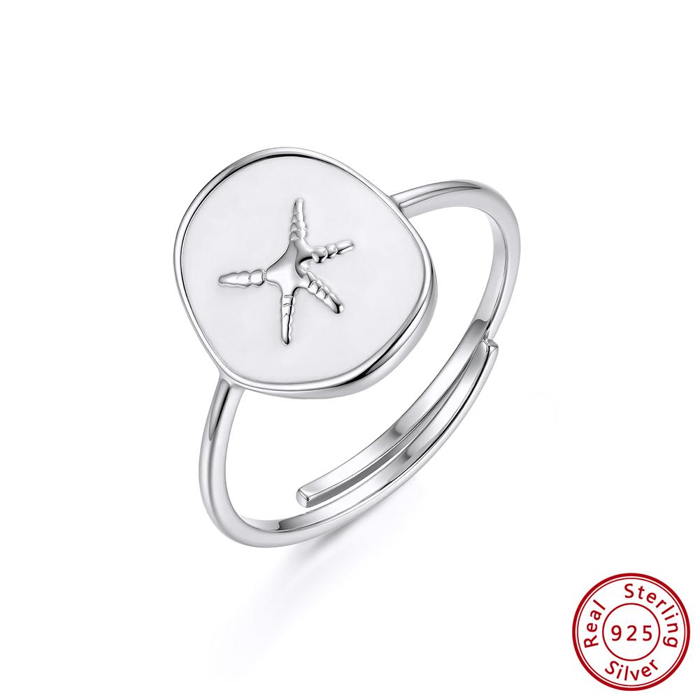 

Effie Queen Simple 925 Sterling Silver Personality Summer Finger Ring Popular Irregular Charm Opening Ring Quality Jewelry APR43