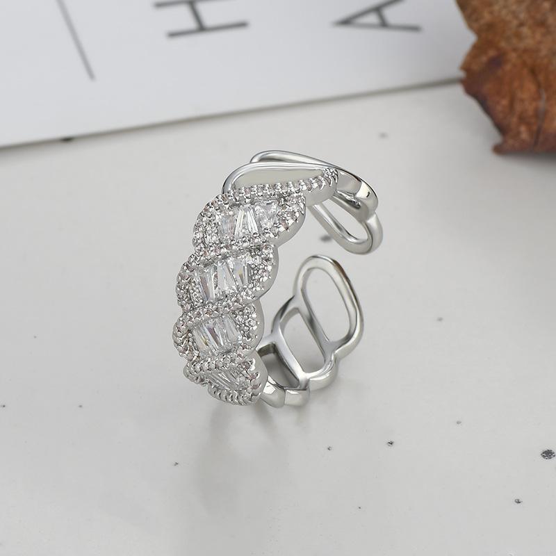 Adjustable Women's Ring Temperament Fashion Personality Simple Clean Ins Style Girl Summer Beach Vacation Jewelry Finger Ring Wedding Party Jewelry