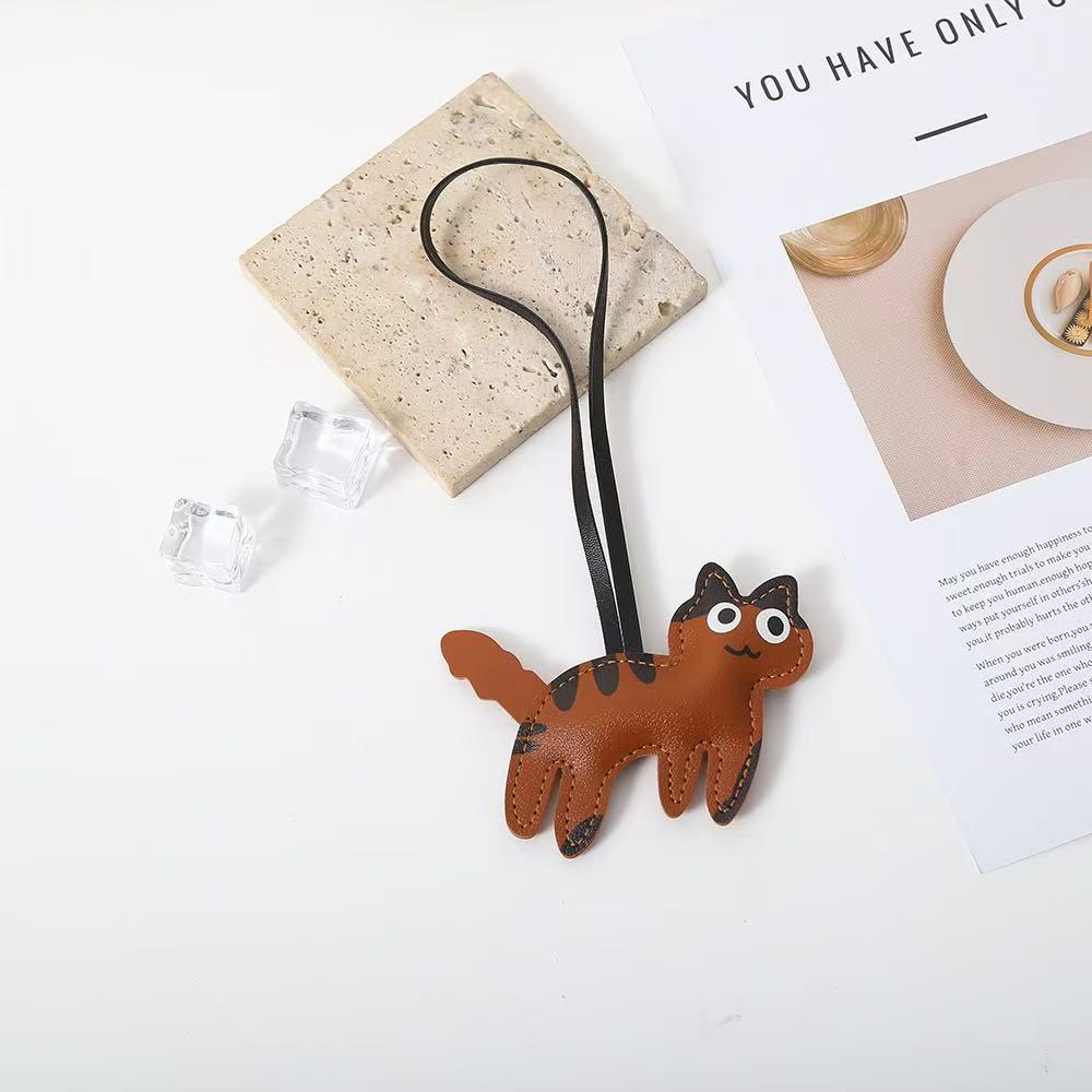 Cross-Border Japanese Kitten PU Leather Backpack & Luggage Pendant Ornament