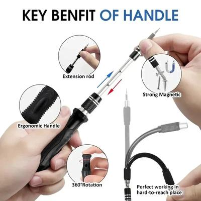 Precisionsskruvmejselsatser av verktyg Multifunktionella handverktyg Arbete Mekanikers Toughbuilt Glasögon Klocka PC Telefonreparation Hem