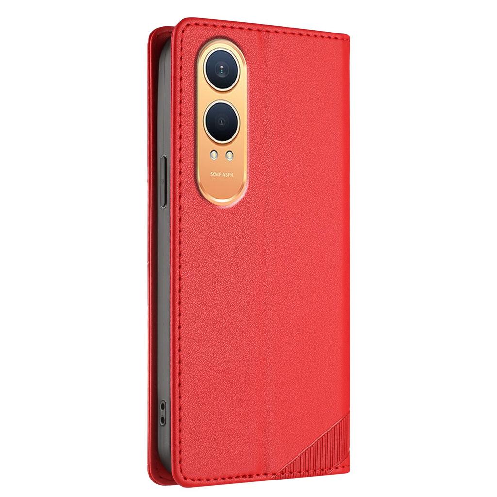 Für OnePlus Nord CE4 Lite 5G Handyhüllen Punk Style Geprägtes Wallet Ständer Lederhülle