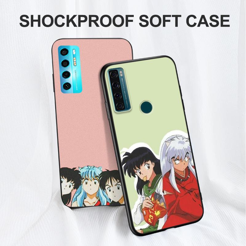 Black Tpu Case For TCL Phone 20 20L 10 Lite 10L PLUS PRO 20E 20R 20SE 20XE 205 20B 20Y Yashahime Inuyasha