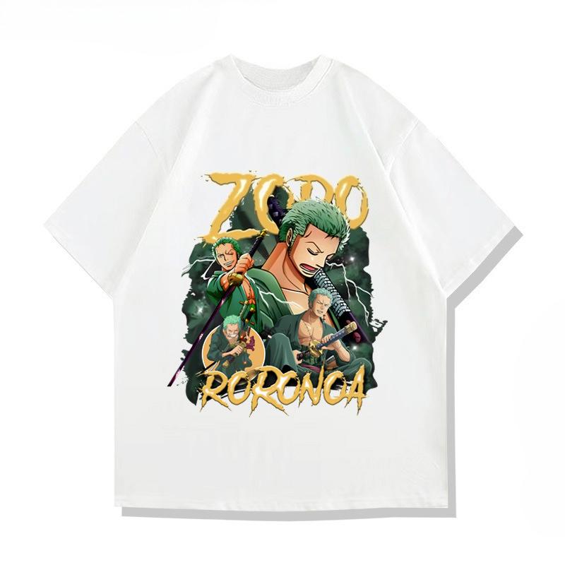 Summer Loose Cotton TShirt One Piece Zoro Fashion Trendy Top for Unisex Women