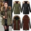 Women's Cotton Padded Winter Down Coat Jacket Thicken And Warm Long Parka For Cold Weather