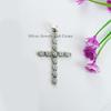 Natural Blue Topaz Cross Pendant, Anniversary Pendant, Round Gemstone Pendant, 925 Sterling Silver Pendant, Topaz Handmade Pendant