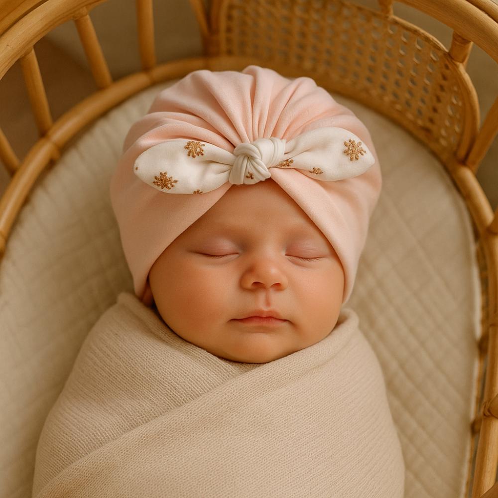 

Cartoon Baby Fetal Cap Cotton Newborn Turban Hat Headwear Boneless Muslin Hat Spring Style8