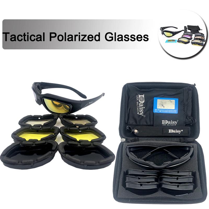 C5 Tactical Goggles Windproof Sand Riding Glasses Night Vision Explosion-proof Impact-resistant Shooting Goggles