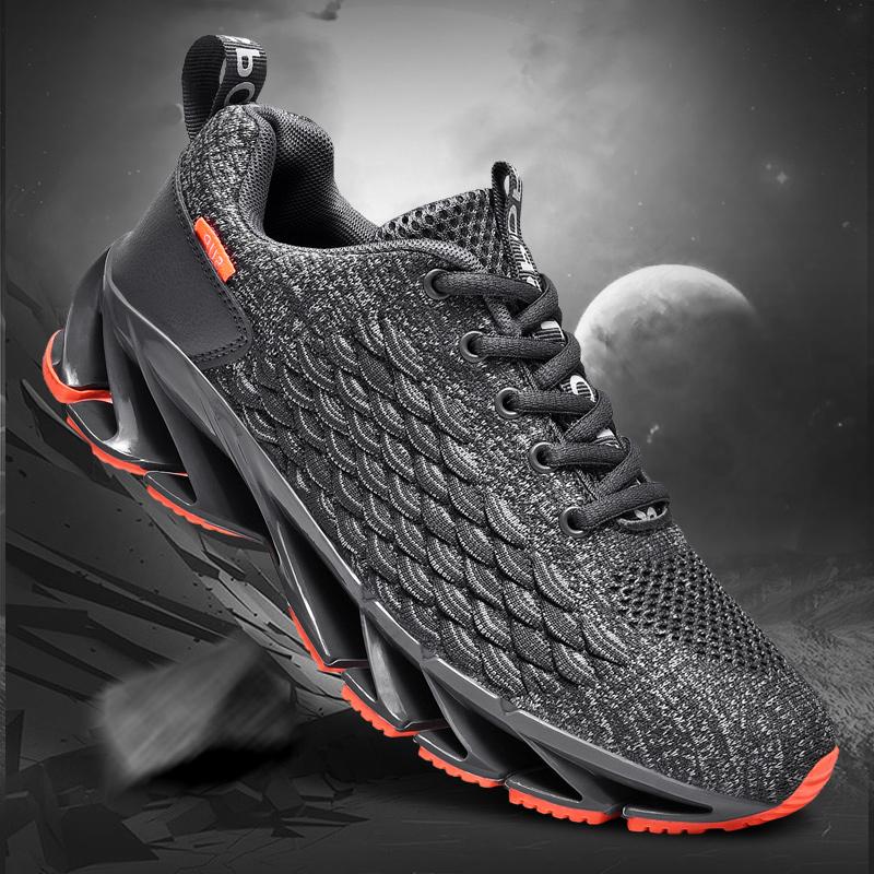 Chopben Mens Running Shoes Blade Non Slip Fashion Sneakers Breathable Mesh Soft Sole Casual Athletic Walking Shoes