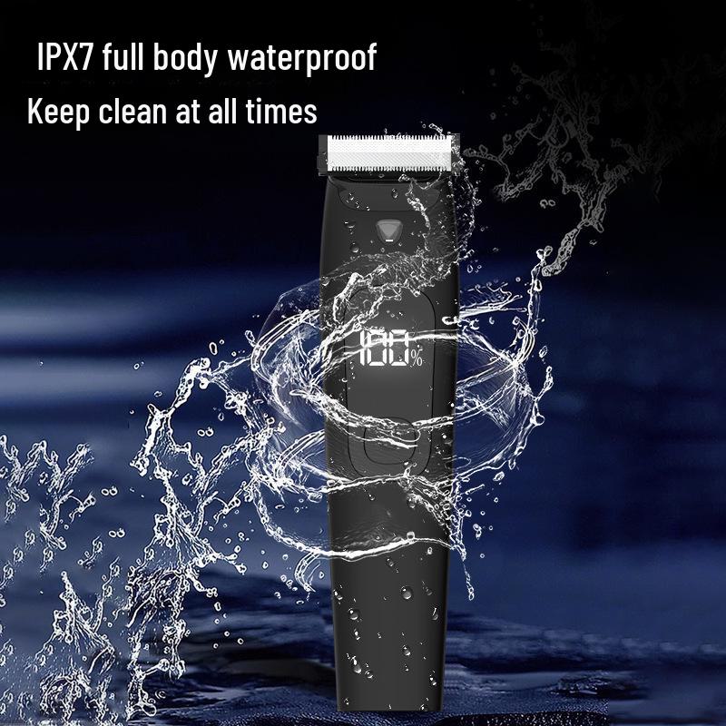 USB Waterproof Electric Body Hair Trimmer with Digital Display for Men & Women