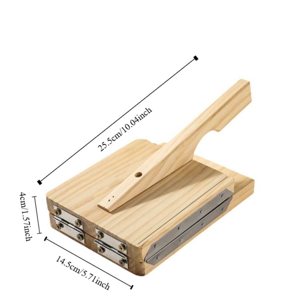 Non-stick Wooden Square Tortilla Presser Manual Dumpling Skin Presser Dough Presser  Baking