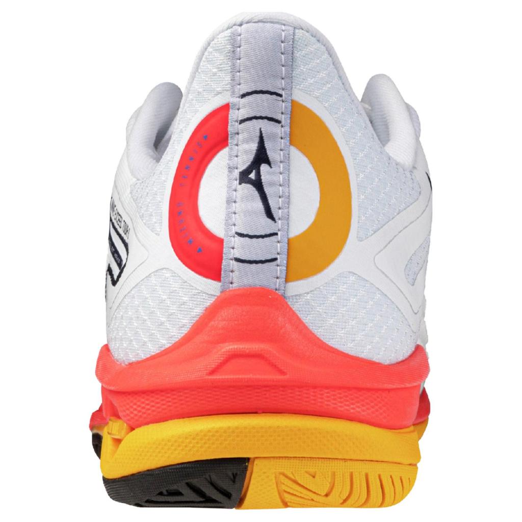 Mizuno Wave Exceed Tour 6 Versatile Comfortable Durable Low-Top Tennis Shoes Unisex Sneakers White Red Orange 61GA2470-60