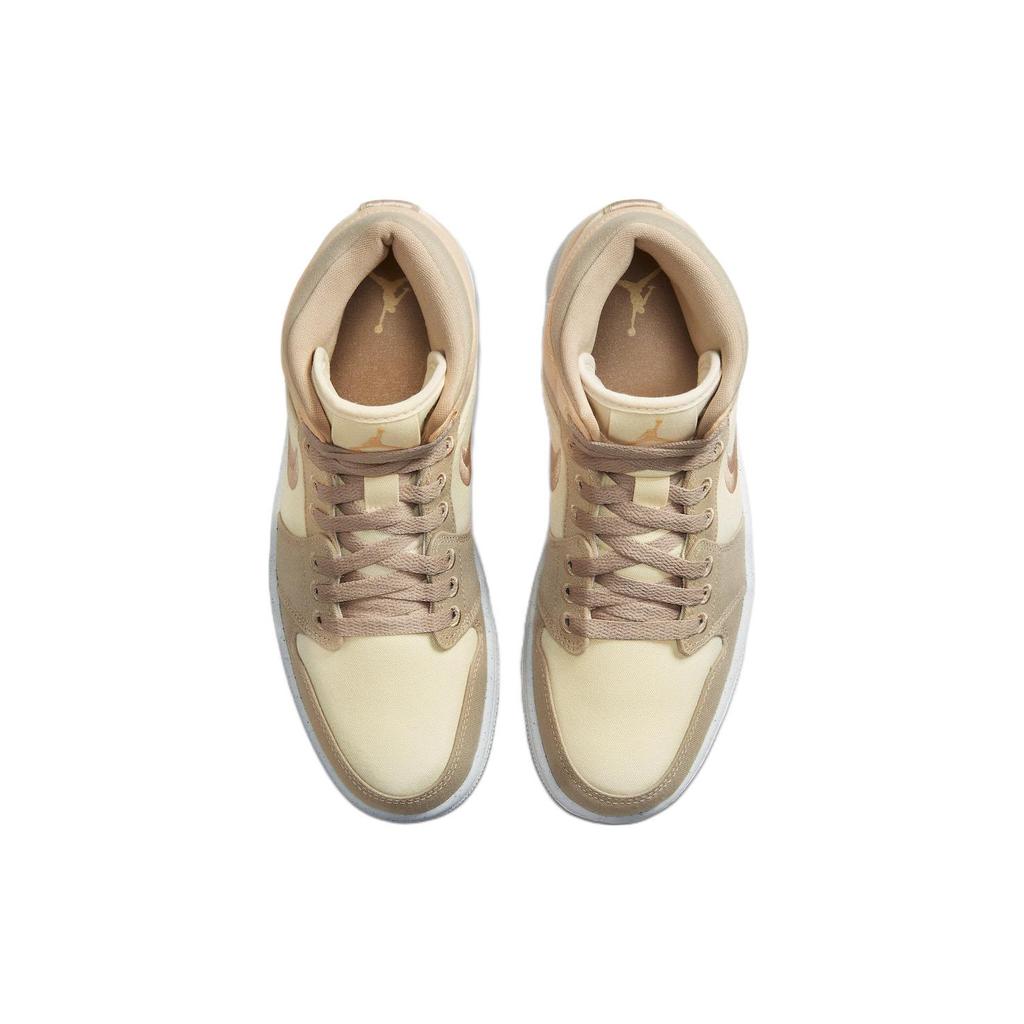 New JORDAN 1 Mid Se Canvas Khaki Women's DV0427-102