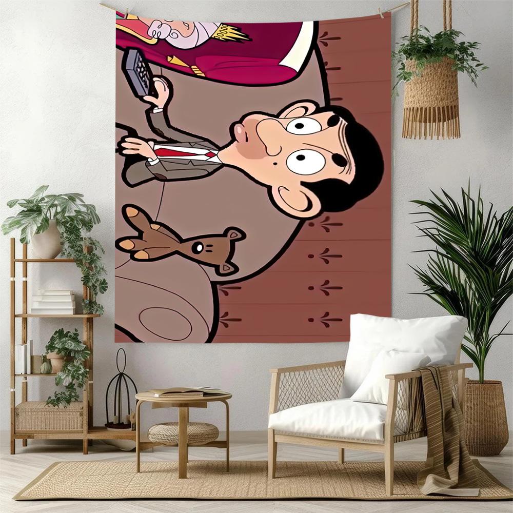 Mr Bean Version Wall Decor Tapestry Art For Pet Memorial Birthdaywedding Party Backdrop Family Gift