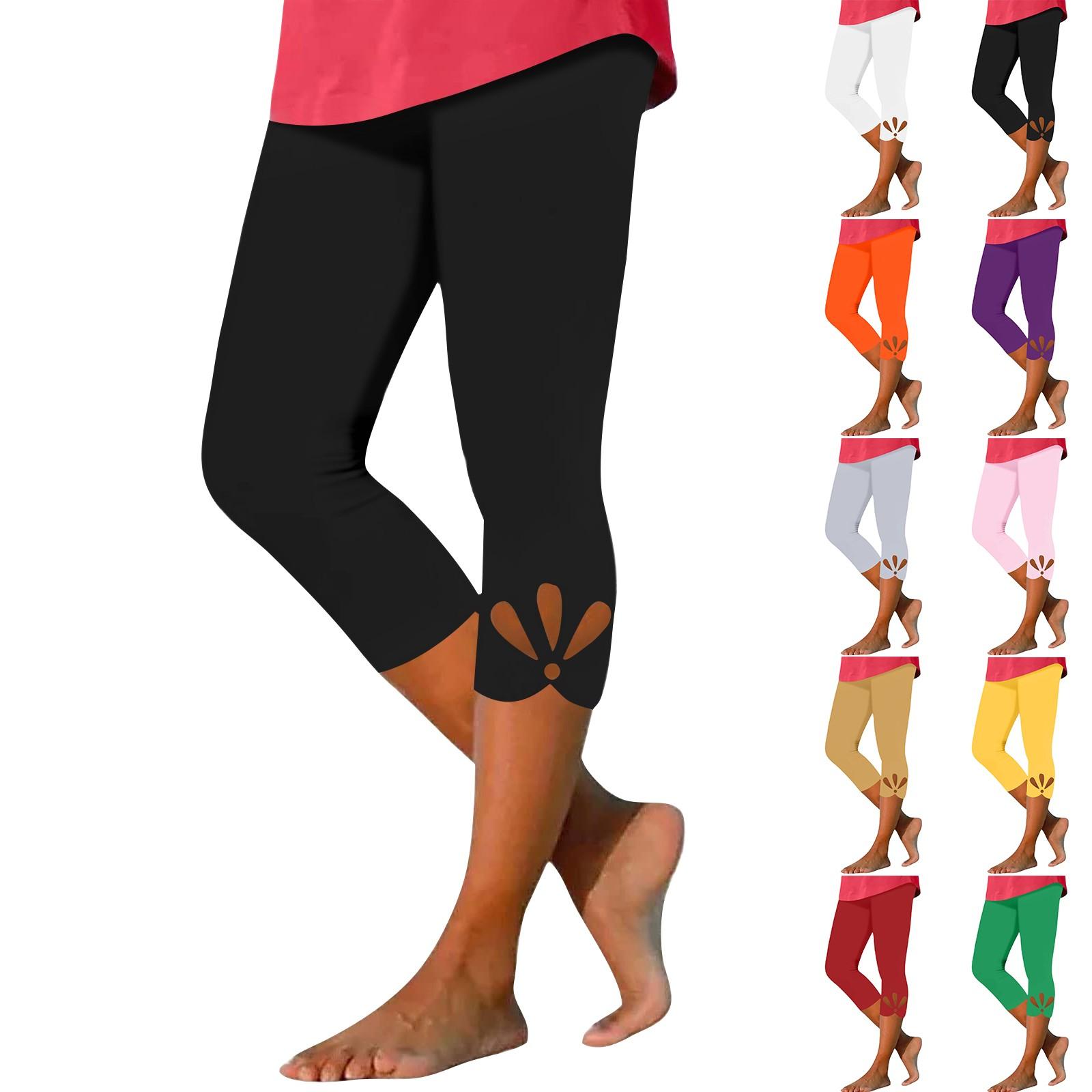 

Women s Elastic Waist Pants Skinny Beach Pants XL жовтий