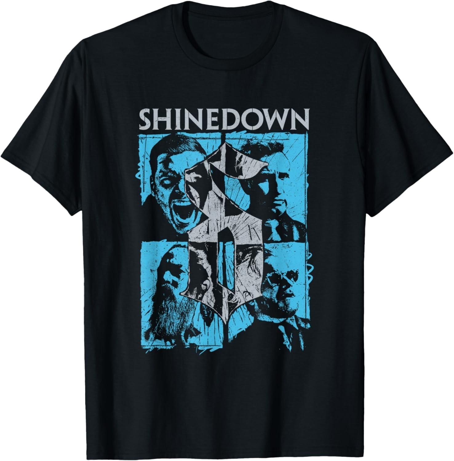 Shinedown Band Quadrant T-Shirt Hard Rock Music Graphic Tee Size S-4XL NEW S разноцветный