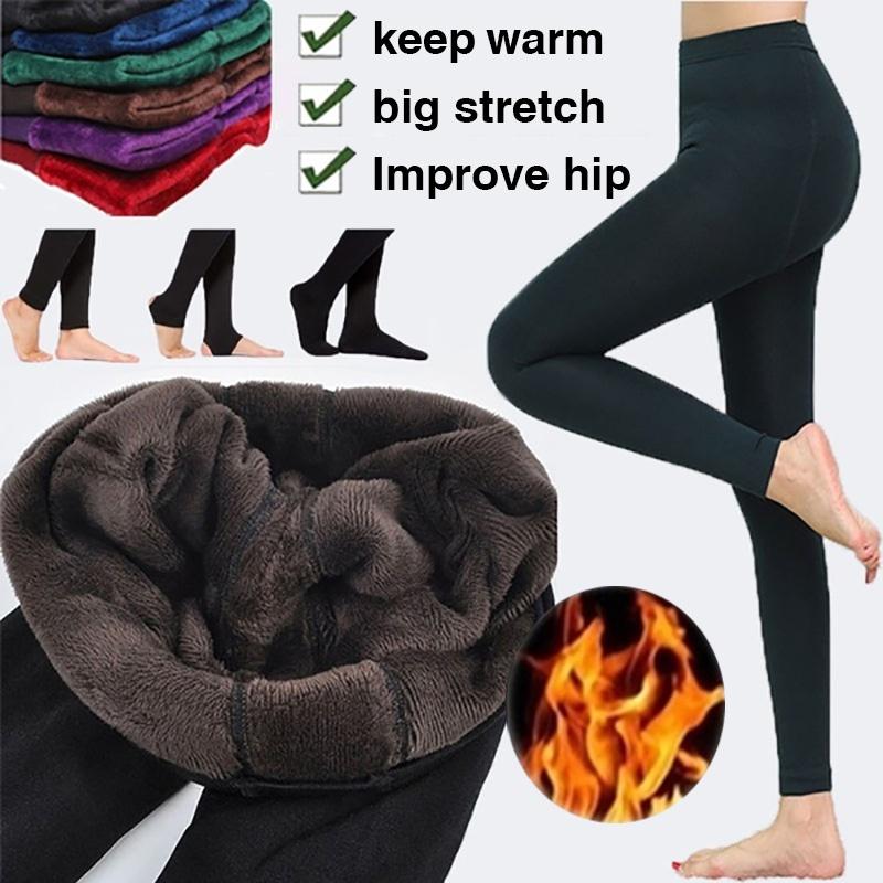 Fashion Brushed Stretch Fleece Lined Thick Tights Warm Winter Pants Warm Leggings