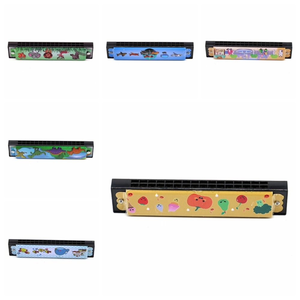 Metal 16 Holes Harmonica Educational Mouth Organ Painted Harmonica Teaching