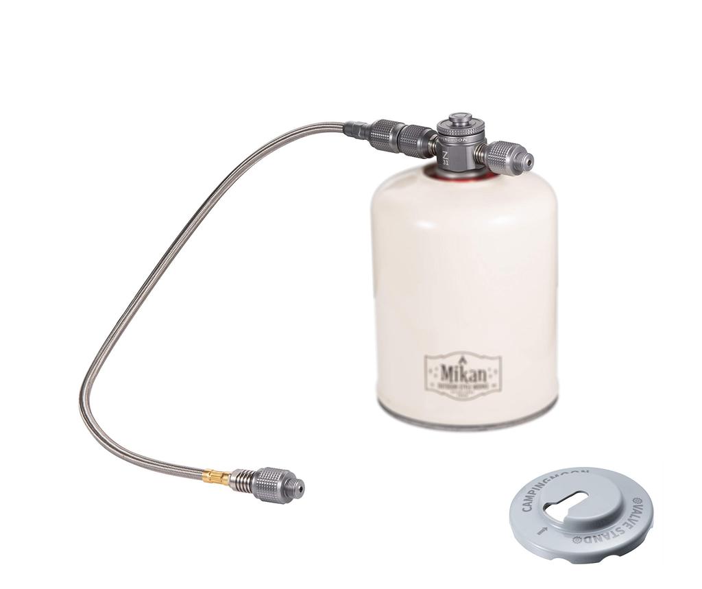 CAMPING MOON Two-Way Adapter, 55cm Unidirectional Extension Type, Gas Branch Adapter, 3-Way Branch Adapter Z16/Z31