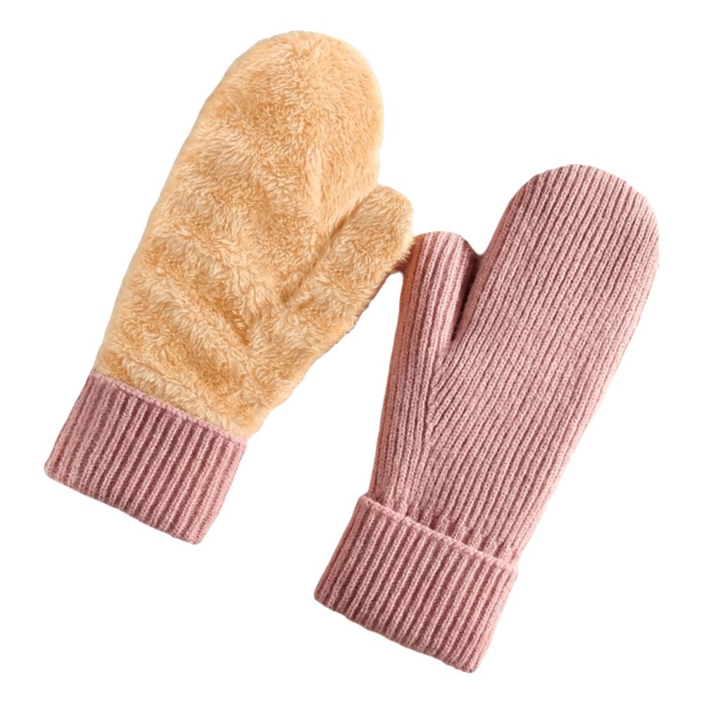 Knit Stretchy Winter Gloves Fleece Lining Snow Gloves High Quality Thermal Gloves  for Women Men
