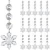 30-Piece DIY Acrylic Crystal Snowflake Ornaments for Christmas Trees and Weddings