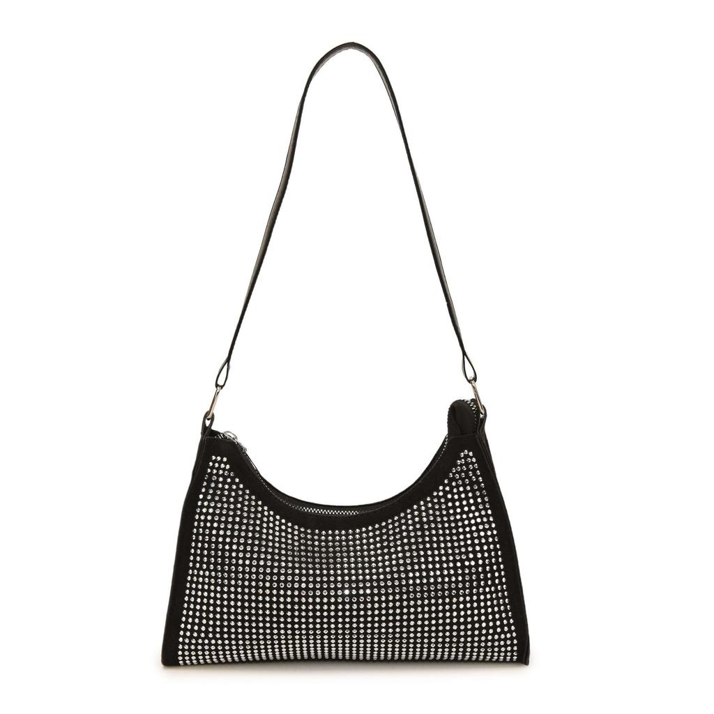 New women's bag bright diamond design shoulder bag versatile trendy underarm bag niche design women's bag