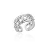 Zircon Bar Rings For Women Stainless Steel Bar Opening Geometric Ring 2025 Trending Luxury Wedding Aesthetic Jewelry Anillos
