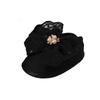 Baby Lace Pearl Shoes + Hairband Set Baby Toddler Shoes Soft Sole Big Bow Dot Rubber Shoes