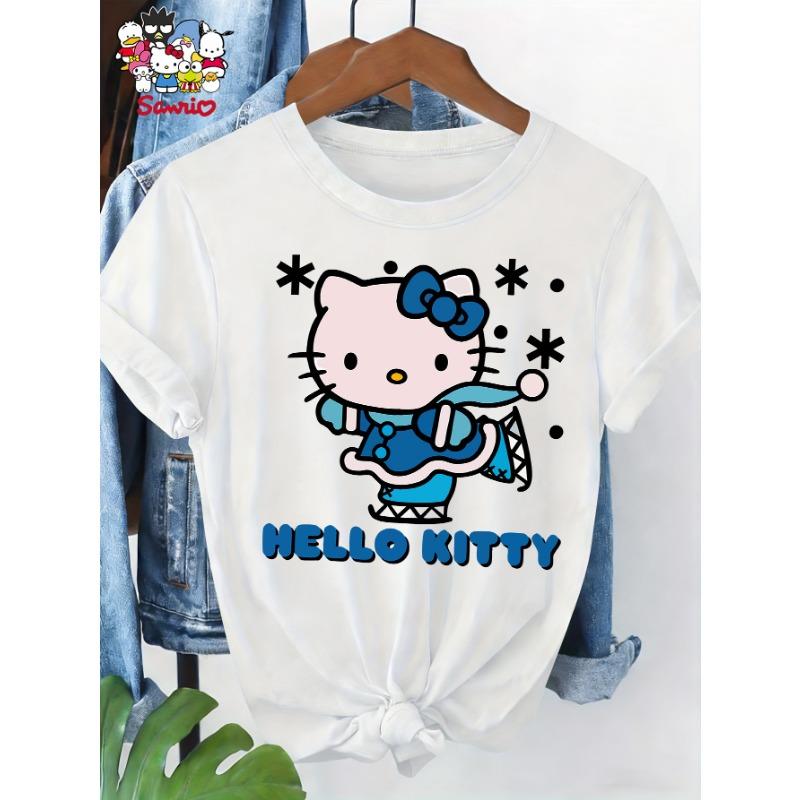 Sanrio spring and summer casual cute round neck short-sleeved printed T-shirt S