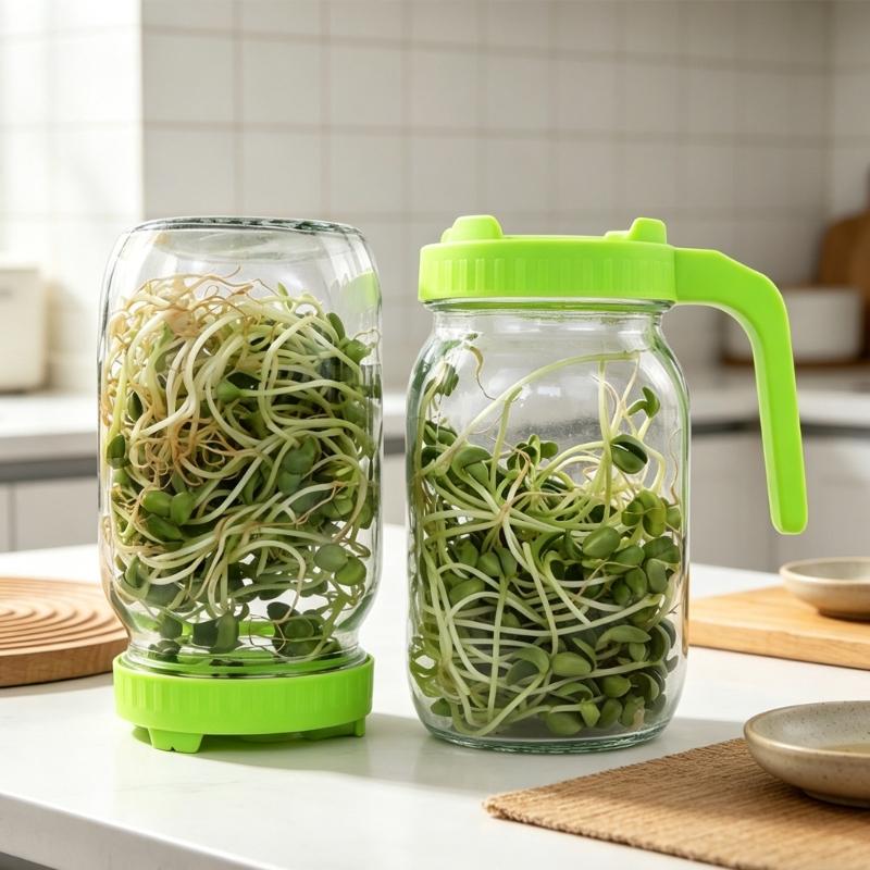 Plastic Wide Mouth Mason Jar Lids Set Of 4 Color Tight Container Covers For Sprouting Cores And Food Preservation