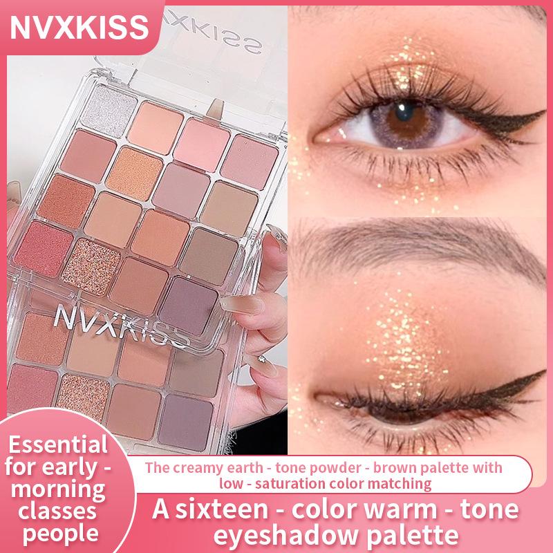 NVXKISS Dopamine Color Eyeshadow Palette - Matte & Vibrant Shades 16-Color Eyeshadow