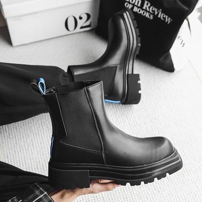 Ins Martin boots Neuer britischer Stil Herbst und Winter Kurzstiefel Mittlerer Schaft Chelsea Dicksohlige Zigarettenstiefel