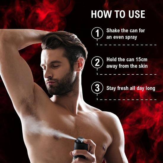 Ramsons - RED ZX Deodorant Spray 200 ML | TN - Bergamot, Lemon, Lavender, Rosemary, Basil, Mint | MN - Carnation, Jasmine| BN - Musk, Amber, Cedar