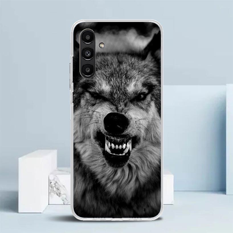 Angry Animal Wolf Fierce Phone Case For Samsung Galaxy A17 A37 A57 A16 A15 A14 A13 A56 A55 A54 A53 A36 A35 A34 A33 A26 A25 A24 A