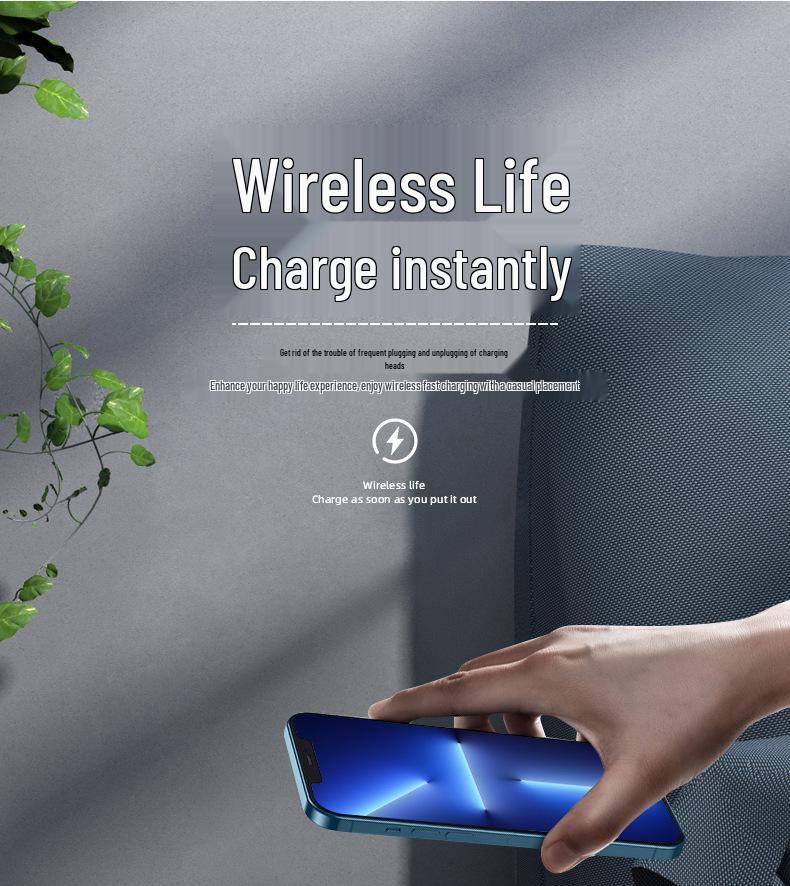 4-in-1 Fast Wireless Charger with Alarm Clock and Temperature Display (15W)