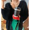 Fashion New Plush V-neck Pullover Sweaters for Women Autumn and Winter Loose Fit Mink Fur Casual Knitted Sweater Women Soft Warm Vintage Jumper 25778